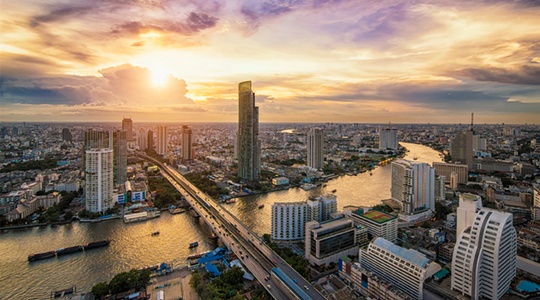 Luftaufnahme der Stadt Bangkok